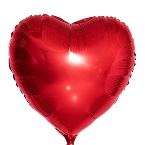 1 Piece - 10" Red Heart Foil Balloon