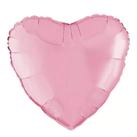1 Piece - 10" Pink Heart Foil Balloon